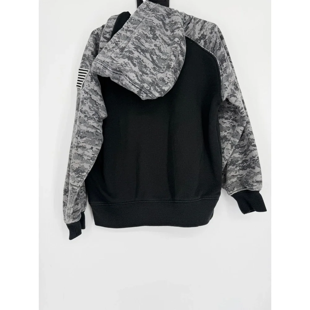 Ariat Boys Hoodie XS 7 Black Camo Flag Western Tactical Outdoor Rustic Americana